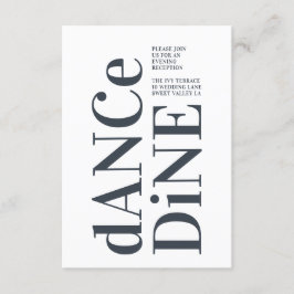 Stor Monogram Modern Fet Enkel Bröllop Tilläggskort