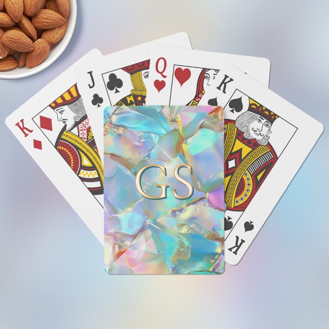 Stor monogram på opal casinokort (Skapare uppladdad)