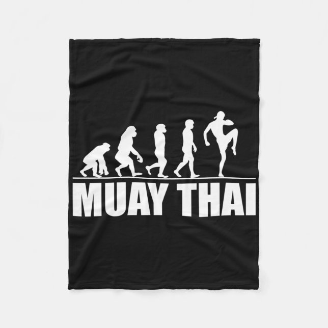 Stor Muay Thai Evolution Present Kickboxing Kampsp Fleecefilt (Framsidan)
