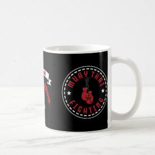 Stor Muay Thai-kampdesign Mma-träning Kickb Kaffemugg