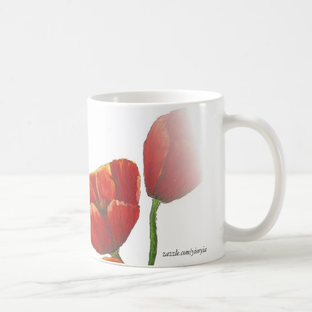 stor mugg för röd vallmo (Höger)