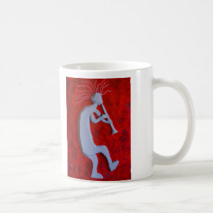 Stor mugg för vitKokopelli kaffe