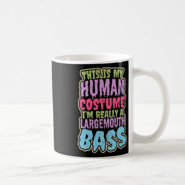 Stor mun Byss Fiske Design Mänsklig Kostym Present Kaffemugg (Höger)