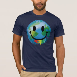 Stor mun för jordregnbåge t-shirt