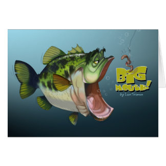 Stor mun! hälsningskort