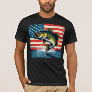 Stor mun- och stötskjorta i USA flagga T Shirt