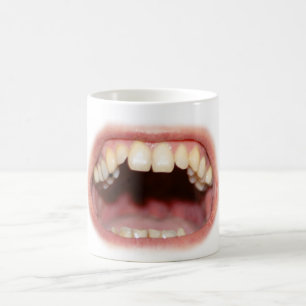 Stor mun och tandmugg/kopp kaffemugg