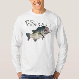 Stor munbas, fisk på tee shirt