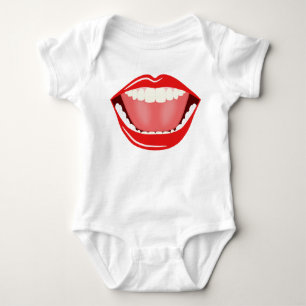 Stor munhumor som ler den roliga babyT-tröja Tröja