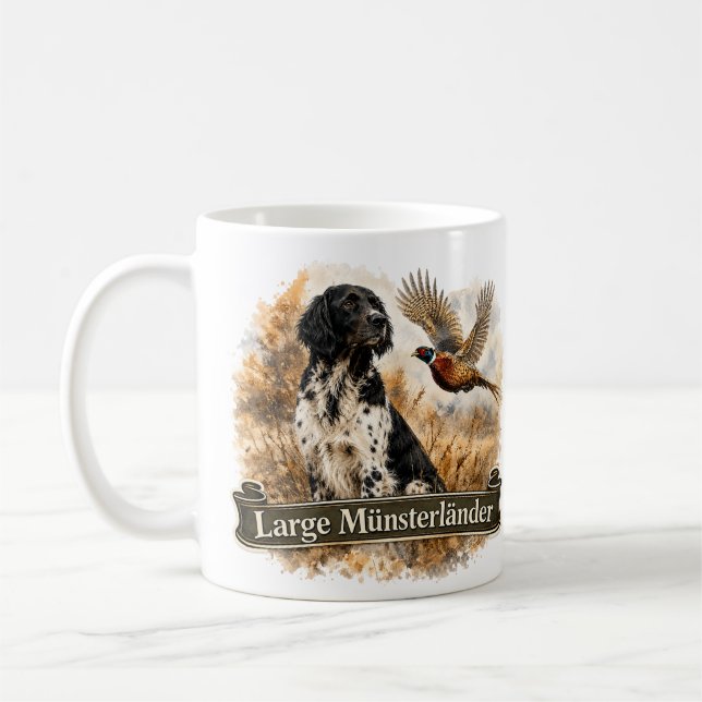 Stor Münsterländer med fasan Kaffemugg (Vänster)