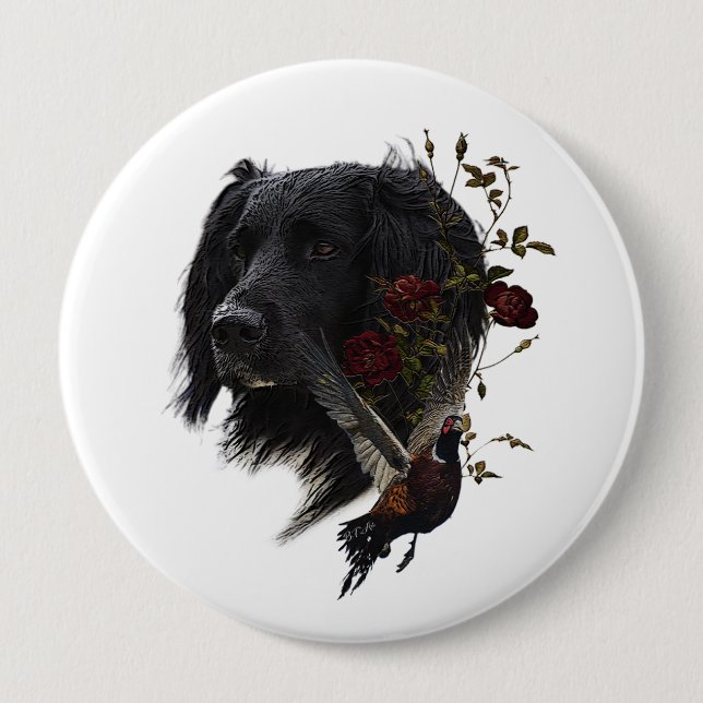 Stor Munsterlander med fasasant Knapp (Framsida)