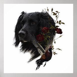 Stor Munsterlander med fasasant Poster