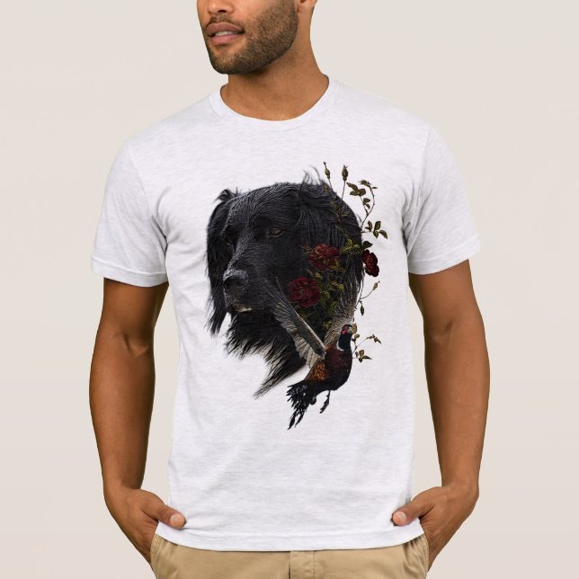 Stor Munsterlander med fasasant T-Shirt (Framsida)