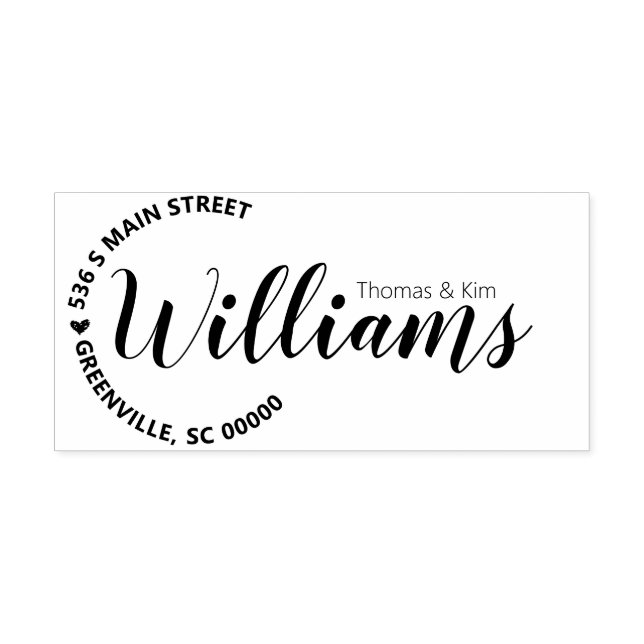 Stor Namn-cirkulär Adress-Anpassningsbar Rubber Fr Stämpel (Tryck)