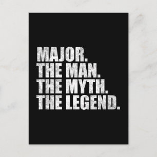 Stor namn, Major Mannen Myten Legenden Vykort