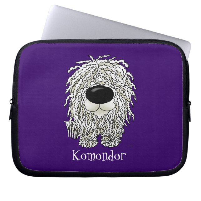 Stor näsa Komondor Laptop Sleeve (Framsidan)