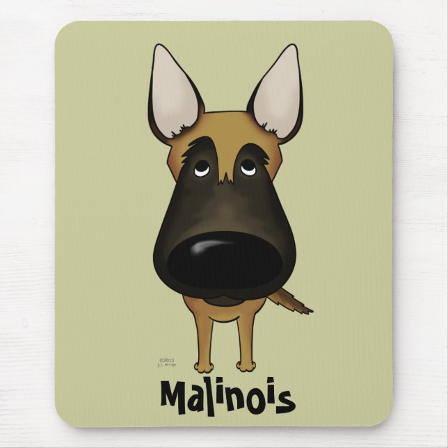 Stor näsa Malinois Musmatta (Framsidan)