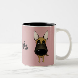 Stor näsa Malinois Två-Tonad Mugg