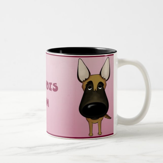 Stor näsMalinois mamma Två-Tonad Mugg (Höger)