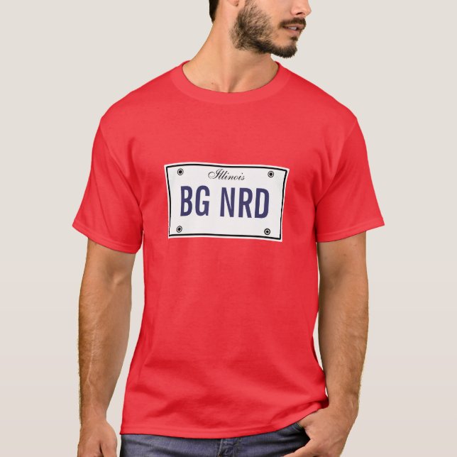 Stor Nerdregistreringsskylt Tee Shirt (Framsida)