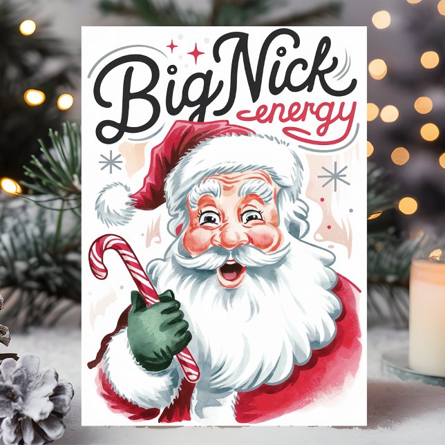 Stor Nick Energi Rolig Tomte Jul Helgkort (Skapare uppladdad)