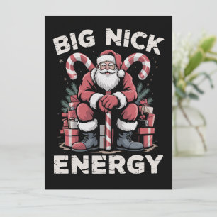 Stor Nick Energi Rolig Tomte Jul Julkort