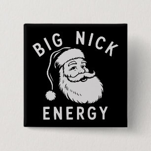 Stor Nick Energi Rolig Xmas Tjock Tomte Sankt Knapp