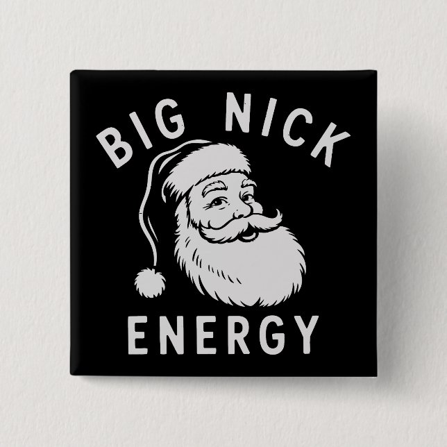 Stor Nick Energi Rolig Xmas Tjock Tomte Sankt  Knapp (Framsida)