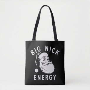 Stor Nick Energi Rolig Xmas Tjock Tomte Sankt  Tygkasse