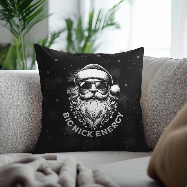 Stor Nick Energi Tomte Rolig Jul Xmas Högtid Kudde (Skapare uppladdad)