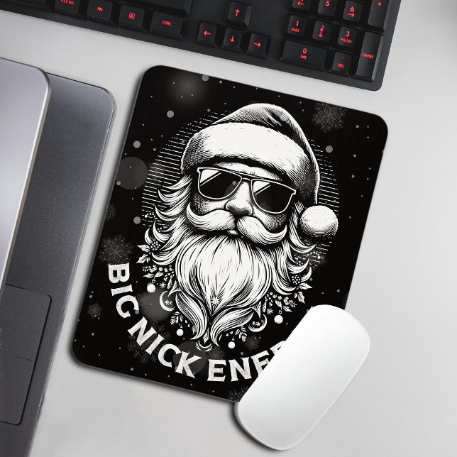 Stor Nick Energi Tomte Rolig Jul Xmas Högtid Musmatta (Skapare uppladdad)