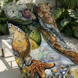 Stor och mjuk färgad tidal-betesställ Beach Towel