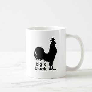 Stor och svart kaffemugg