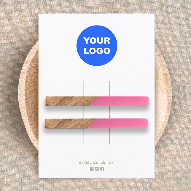 Stor oformaterad Lägg till Logotyp Många Hair Clip Inbjudningar (Skapare uppladdad)