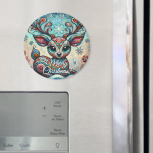 Stor ögon jul ren folklig konst personlig magnet