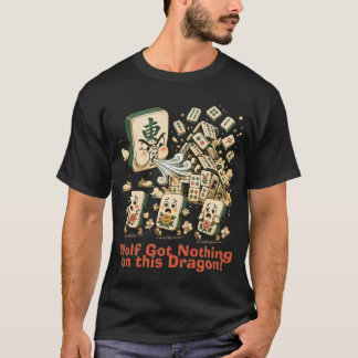 Stor ond drake Mahjong-bricka T Shirt