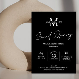 Stor öppen Logotyp här Minimalistisk svartvitt Inbjudningar