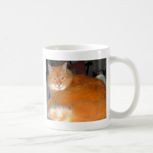 Stor orange katt kaffemugg