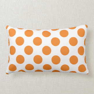 Stor orange polka dots lumbarkudde