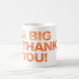 Stor Orange Tack Kaffemugg
