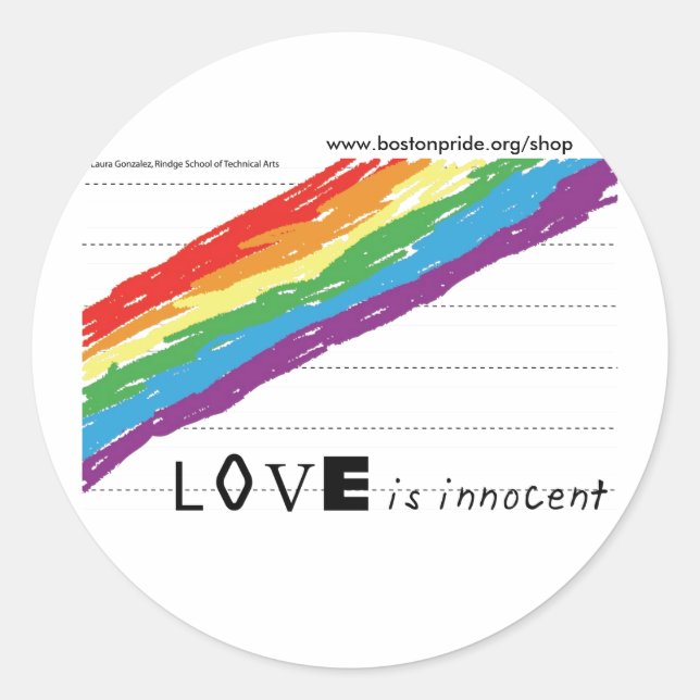 Stor oskyldig klistermärke (Framsida)