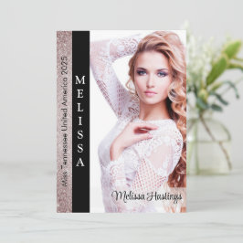 Stor Pageant-autografkort | Smoking Glamour