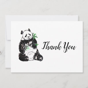 Stor panda tack kort