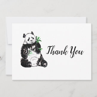 Stor panda tack kort