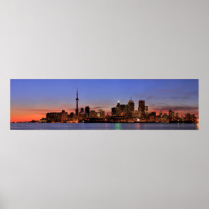 Stor panorama av Toronto Kanada Poster