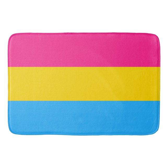 Stor pansexuell flaggduk badrumsmatta (Framsidan)