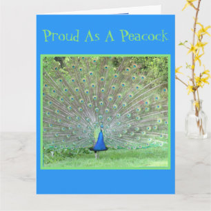 STOR/ PAPPA BIRTHDAY/PROUD DU ÄR MIN PAPPA/PEACOCK KORT