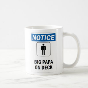 Stor pappa för klassikervitmugg på däck kaffemugg
