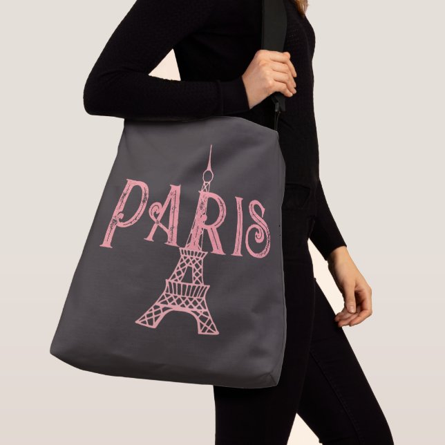 Stor Paris Eiffel Torn Tote Bag Axelväska (Närbild)