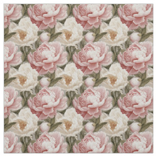 Stor Peonies design Linen Upholstoppning Fabric Tyg